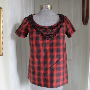 J CREW Plaid Top